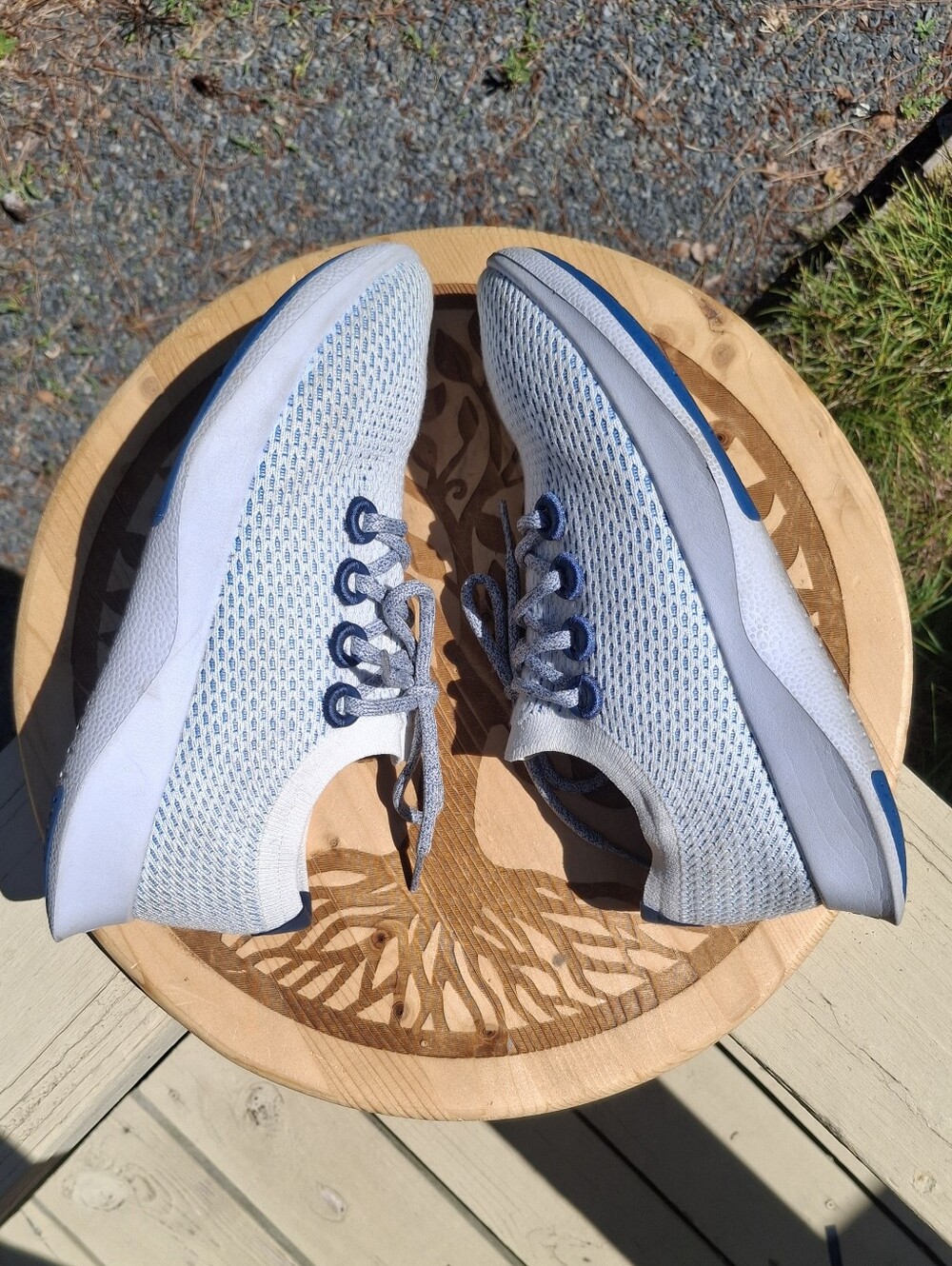 Allbirds Women's Tree Dasher TD Athletic Sneakers Blue Grey Knit Size 10 - Picture 5 of 9